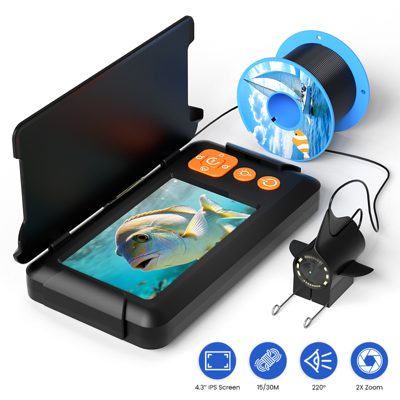 Fishing Camera - Détecteur de poissons portable avec support,